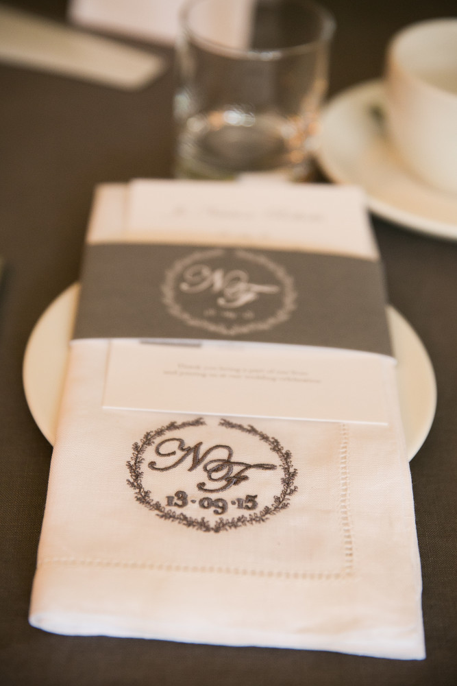monogram wedding napkins