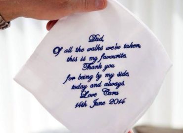For Fathers of the Bride and Groom, Ushers and Best Man groom gift ideas Personalised mens handkerchiefs
