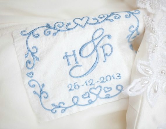 Wedding Dress Labels Embroidered