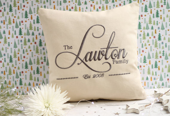 personalised family pillow