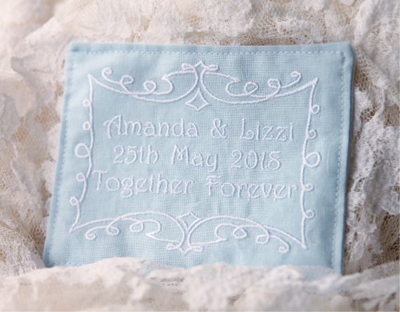 Wedding Dress Labels Embroidered