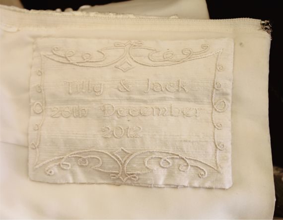 Wedding Dress Labels Embroidered