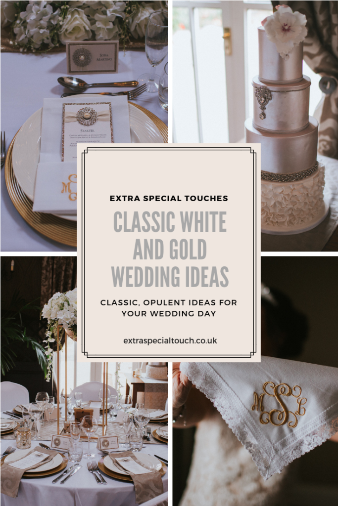 Classic Fairytale Wedding with Personalised Handkerchiefs and Napkins
