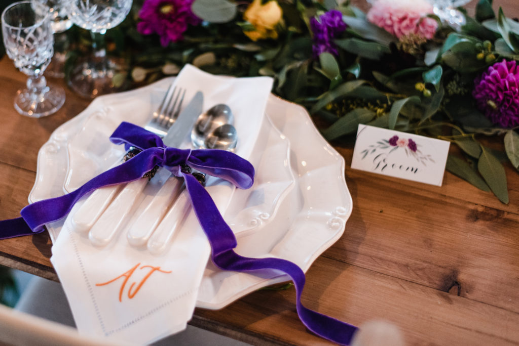 Rustic Luxe Wedding with Personalised Wedding Napkins