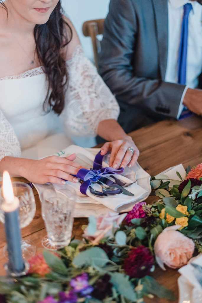 Rustic Luxe Wedding with Personalised Wedding Napkins