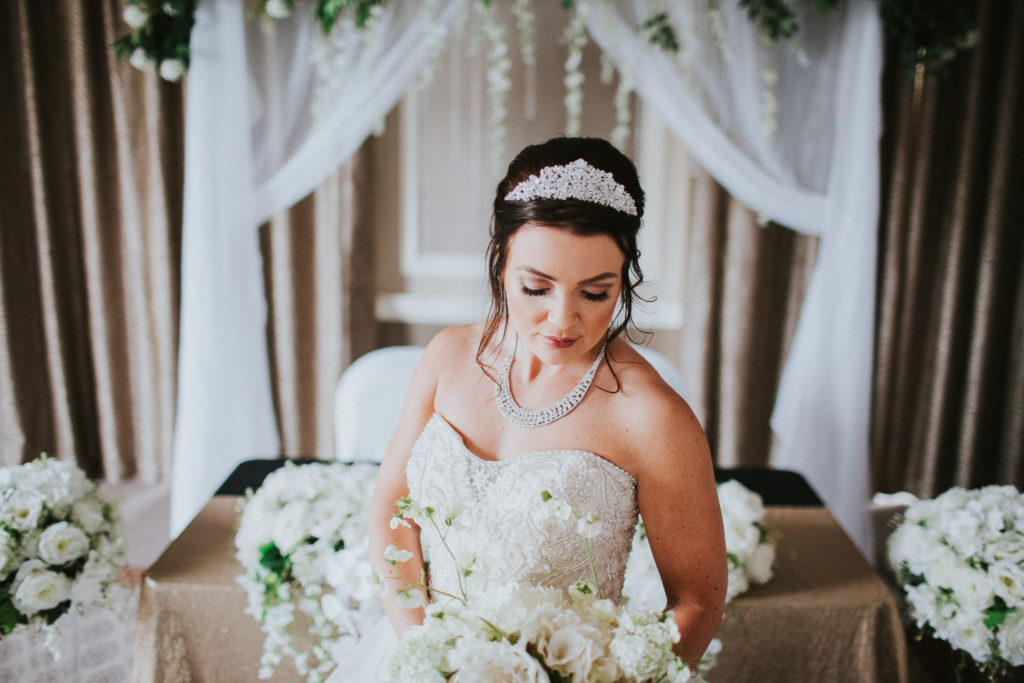 Classic Fairytale Wedding with Personalised Handkerchiefs and Napkins