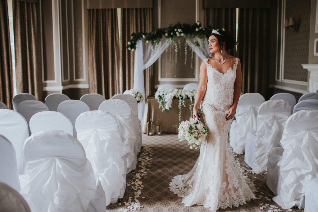 Classic Fairytale Wedding with Personalised Handkerchiefs and Napkins