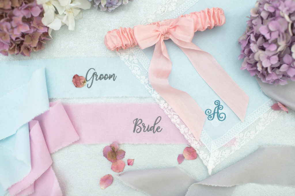 Pastel Wedding Inspiration With Personalised Monogrammed Napkins