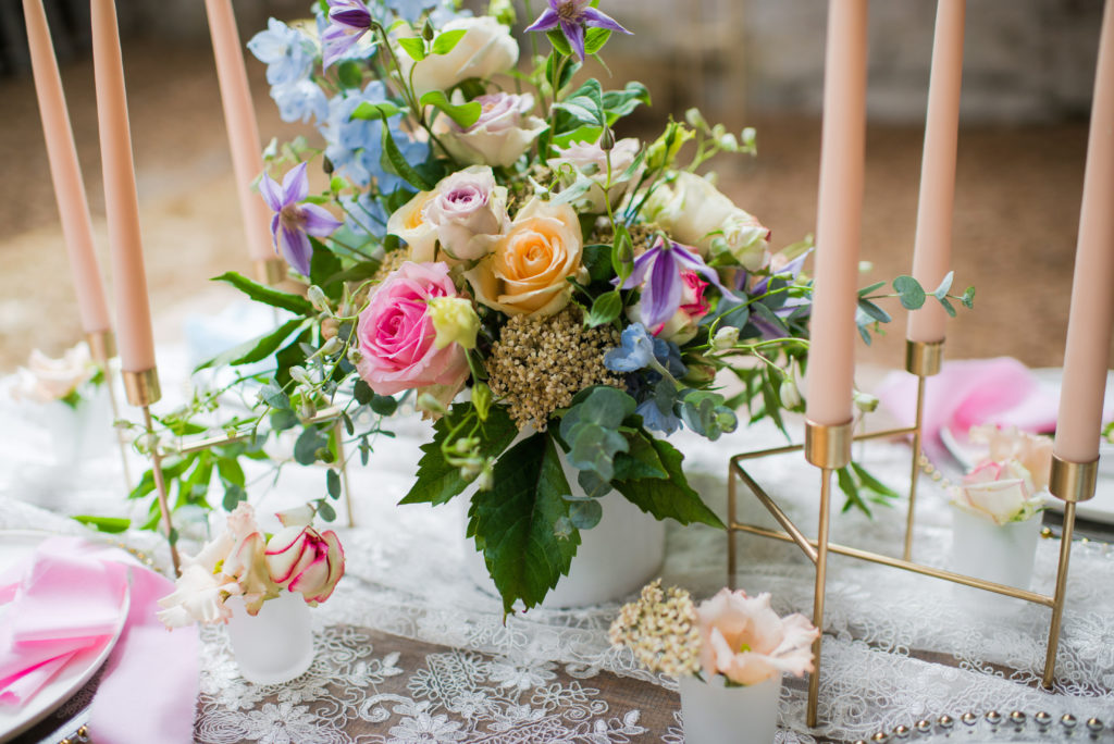 Pastel Wedding Inspiration With Personalised Monogrammed Napkins
