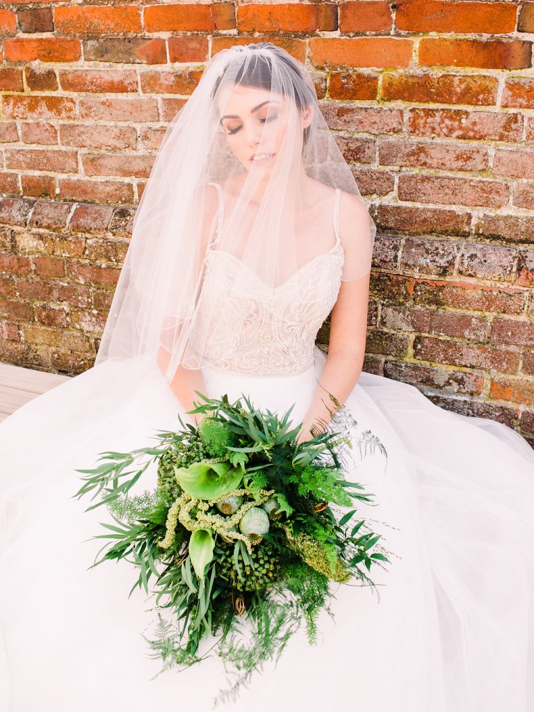 Copper Luxe Wedding With Personalised Napkins and Silk Garter