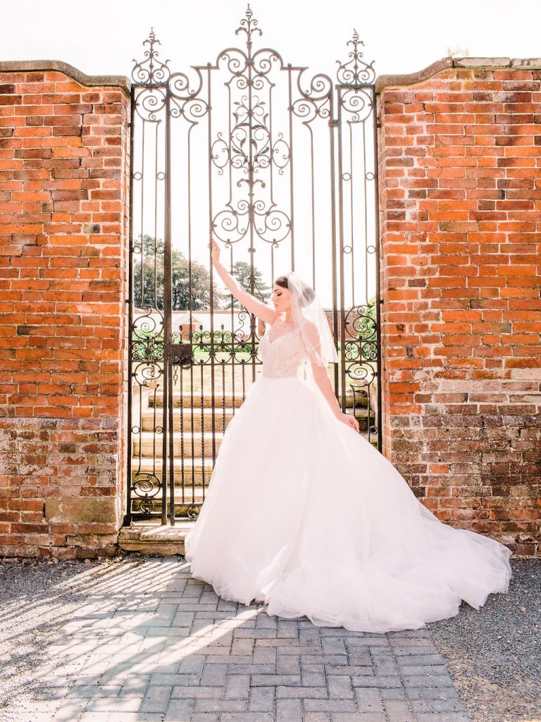 Copper Luxe Wedding With Personalised Napkins and Silk Garter
